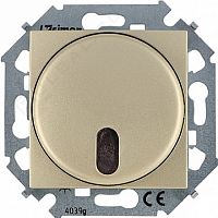 Светорегулятор-переключатель поворотный 15, 500 Вт, шампань |  код. 1591713-034 |  Simon